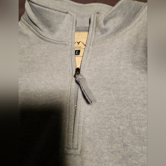 Light blue 1/4 zip pullover - Picture 2 of 3